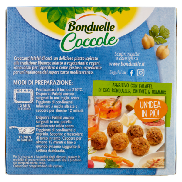 Bonduelle Coccole 12 Falafel di Ceci Surgelato 180 g