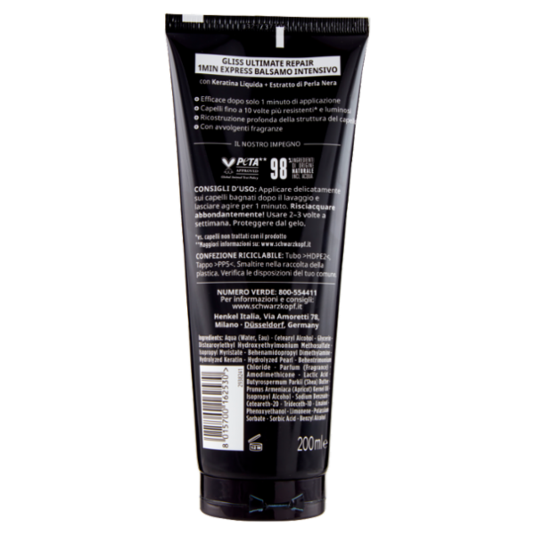 Gliss Ultimate Repair 1Min Express Balsamo Intensivo 200 ml