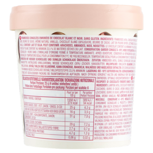 franuí Dark Raspberries in White & Dark Chocolate 150 g