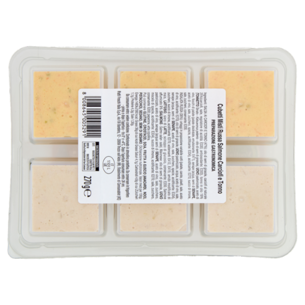 arturo Vogliazzi Cubetti Insalata Russa con Salmone e Insalata di Carciofi e Tonno 270 g