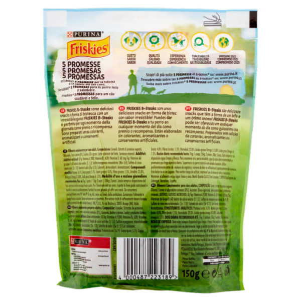 PURINA FRISKIES B-Steaks Snack cane busta 150 g