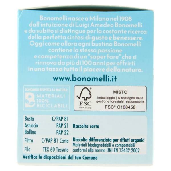 Bonomelli Rilassante Tisana per Infusione 16 Filtri 32 g