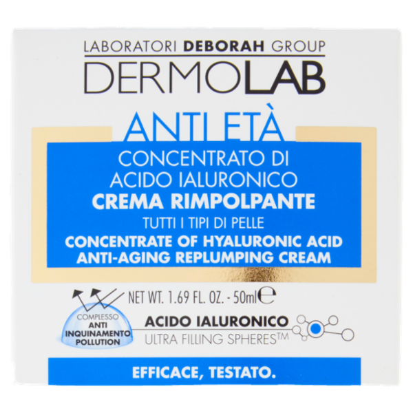 Dermolab Anti Età Concentrato di Acido Ialuronico Crema Rimpolpante 50 ml
