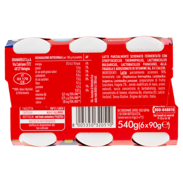 Yomino Scudo Fragola 6 x 90 g