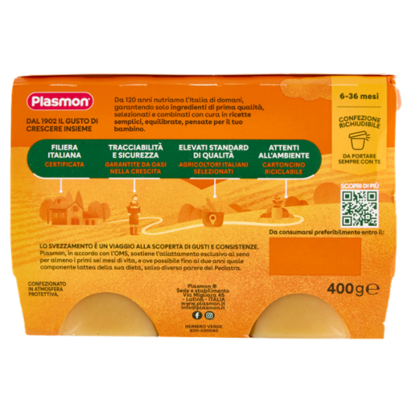 Plasmon la Merenda Omogeneizzato Pera 4 x 100 g