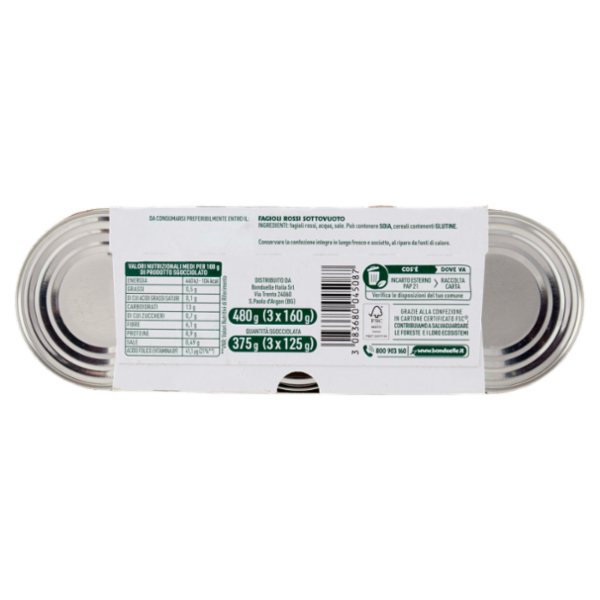 Bonduelle Legumeria Fagioli Rossi 3 x 160 g