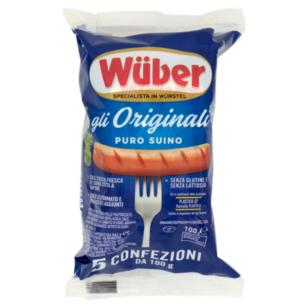 Wüber gli Originali Puro Suino 5 x 100 g