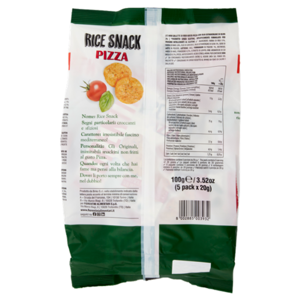 Fiorentini gli Originali Rice Snack Pizza 5 x 20 g
