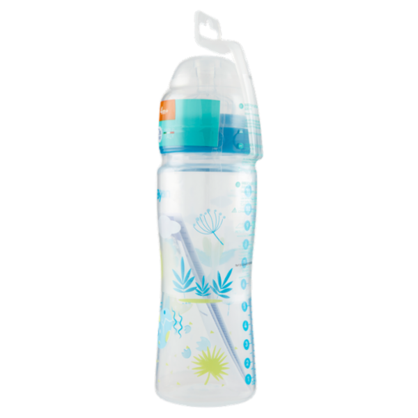 neo Baby Biberon Plastica Collo Largo 330 ml 4m+ Dino Blu