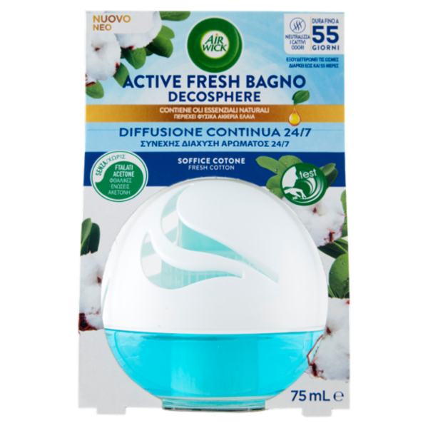 Air Wick Active Fresh Bagno Soffice Cotone 75 mL