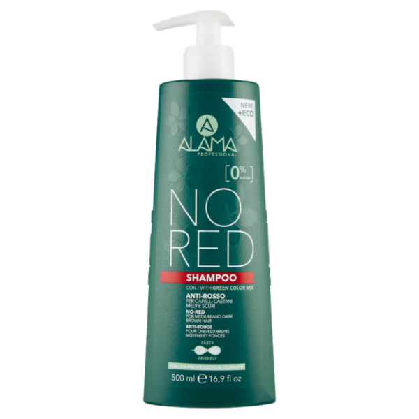 Alama Professional No Red Shampoo Anti-Rosso per Capelli Castani Medi e Scuri 500 ml