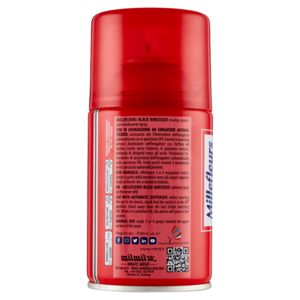 Strabilia Millefleurs Deodorante Ambiente Black Narcissus Ricarica 250 ml