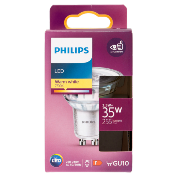 Philips Led faretto in vetro 35W GU10 2700K GU10