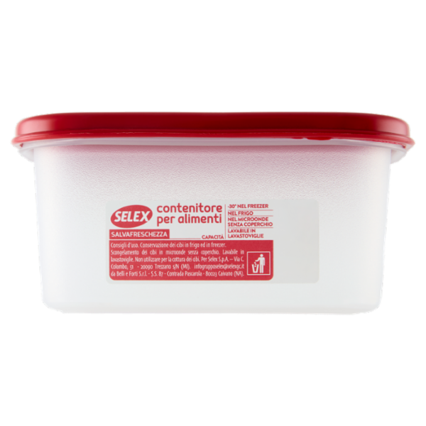 Selex Contenitore per Alimenti Freezer/Frigo Rettangolare 0,55 L