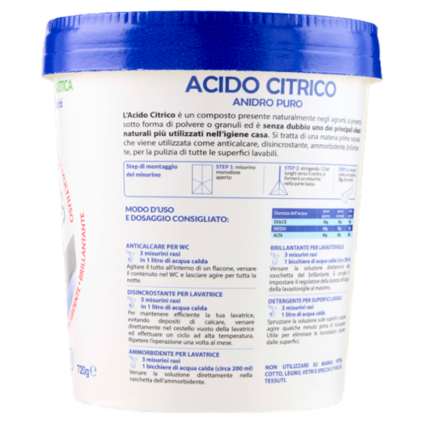 Smapiù Acido Citrico Anidro Puro 720 g