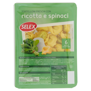 Selex Tortelloni Freschi Alla Ricotta e Spinaci 250 g