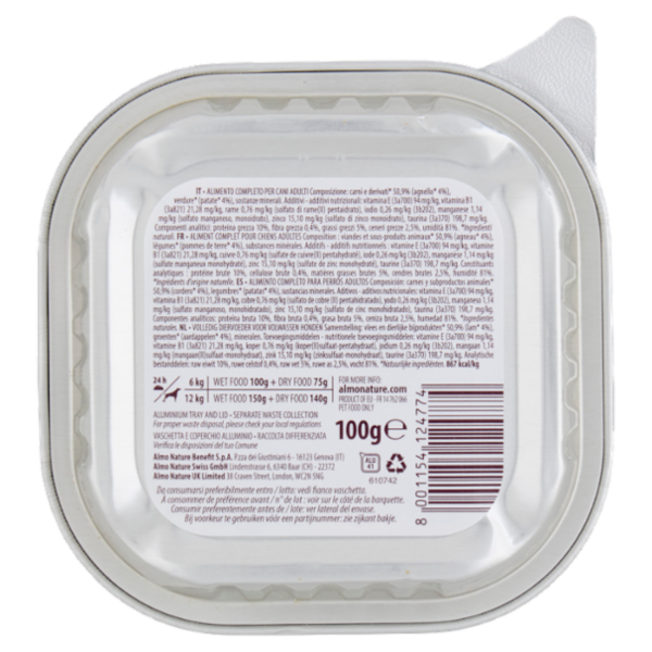 almo nature Daily con Agnello e Patate 100 g