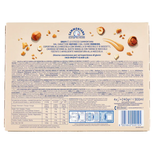 Sammontana Gruvi Nocciola Risoluta 4 x 60 g