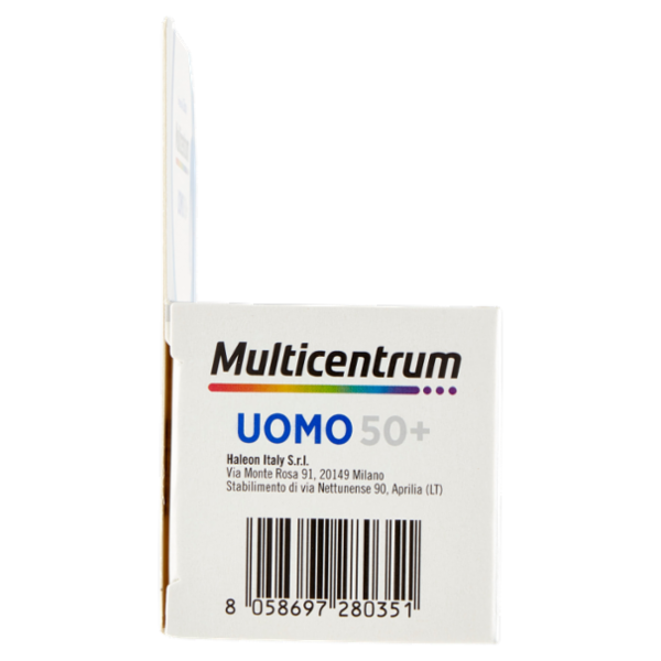 Multicentrum Uomo 50+ Integratore Multivitaminico con Vitamina D, B12, Calcio e Magnesio 30 cpr 40 g