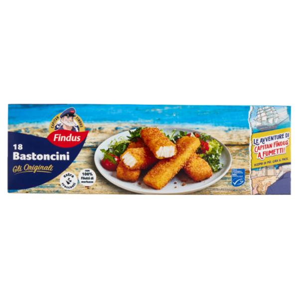 Capitan Findus 18 Bastoncini con 100% Filetti di Merluzzo 450 g