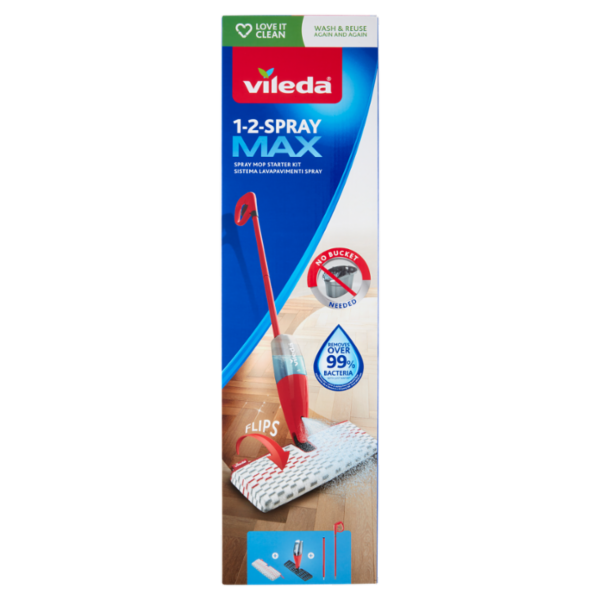 Vileda 1-2-Spray Max Sistema Lavapavimenti Spray