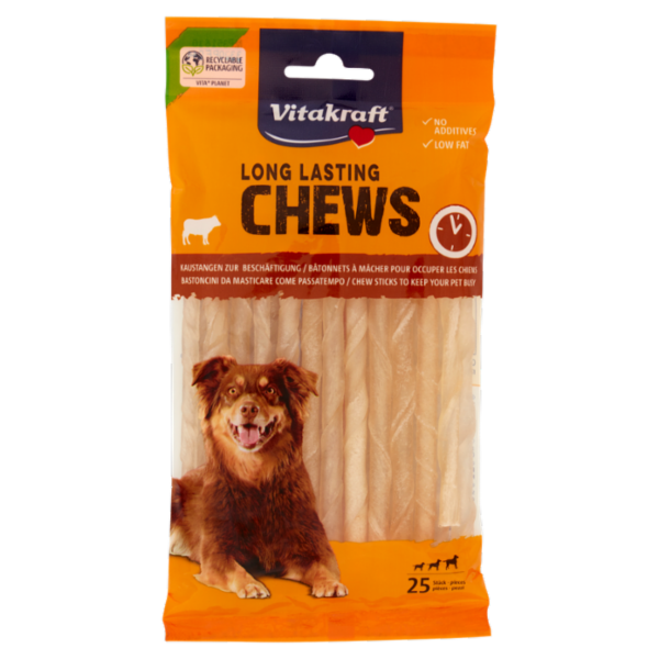 Vitakraft Long Lasting Chews Bastoncini da Masticare Come Passatempo 25 pezzi 130 g