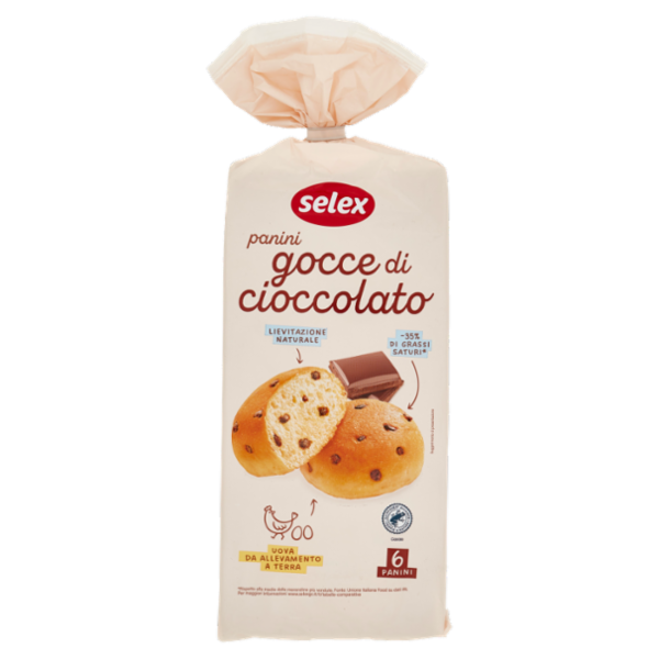 Selex Panini con Gocce di Cioccolato 6x42 g