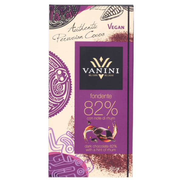 Vanini fondente 82% con note di rhum 100 g