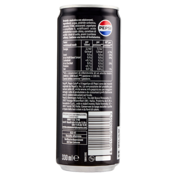 Pepsi Zero Zucchero 330 ml