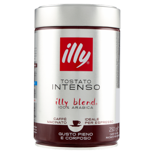 illy Tostato Intenso Caffè Macinato Ideale per Espresso 250 g