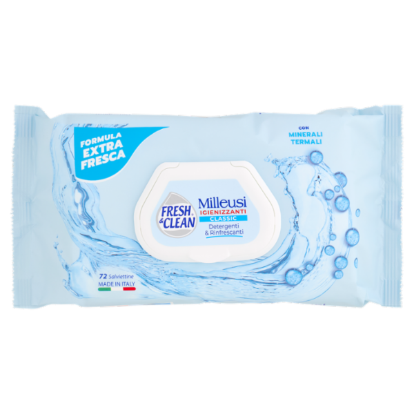Fresh & Clean Salviettine Milleusi Igienizzanti Classic 72 pz