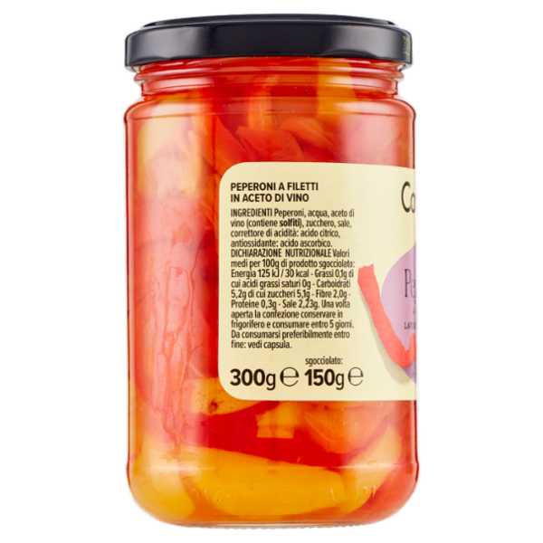 Consilia Peperoni a Filetti Aromatizzati con Aceto di Vino 300 g