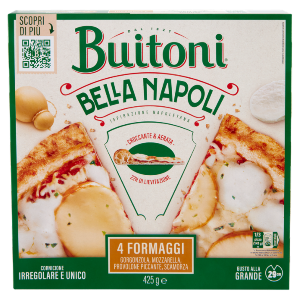 BUITONI Bella Napoli 4 Formaggi Pizza Surgelata 1 pizza 425 g