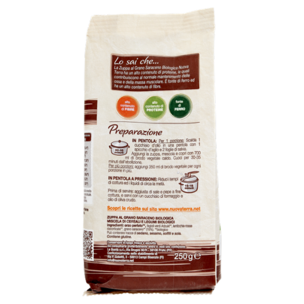 Nuova Terra La Tradizione Zuppa al Grano Saraceno Bio 250 g