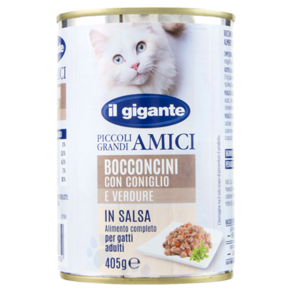 IL GIGANTE Piccoli Grandi Amici Bocconcini con Coniglio e Verdure in Salsa 405 g