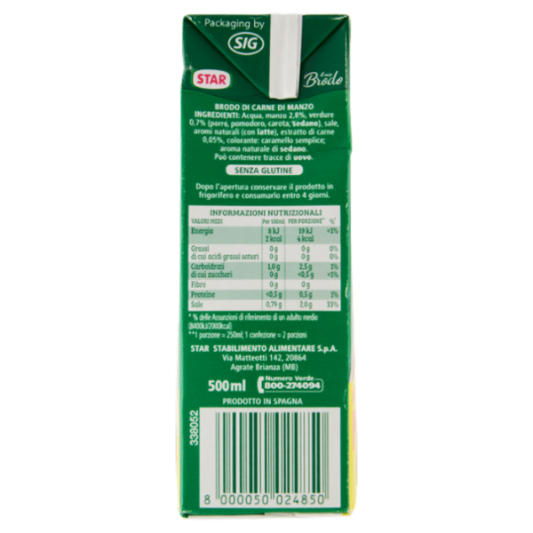 Star il mio Brodo di Manzo 500 ml