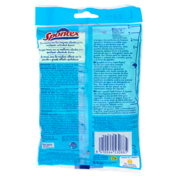 Spontex Triple Protect' Guanti Taglia L 1 paio