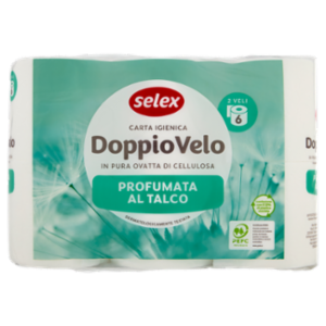 Selex Carta Igienica 2 Veli Profumata Al Talco 6 Rotoli