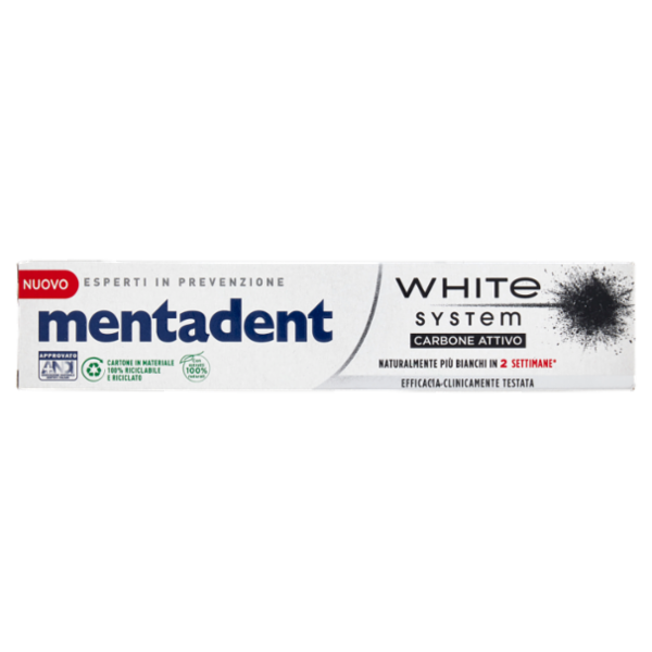 Mentadent White System Carbone Attivo 75 ml