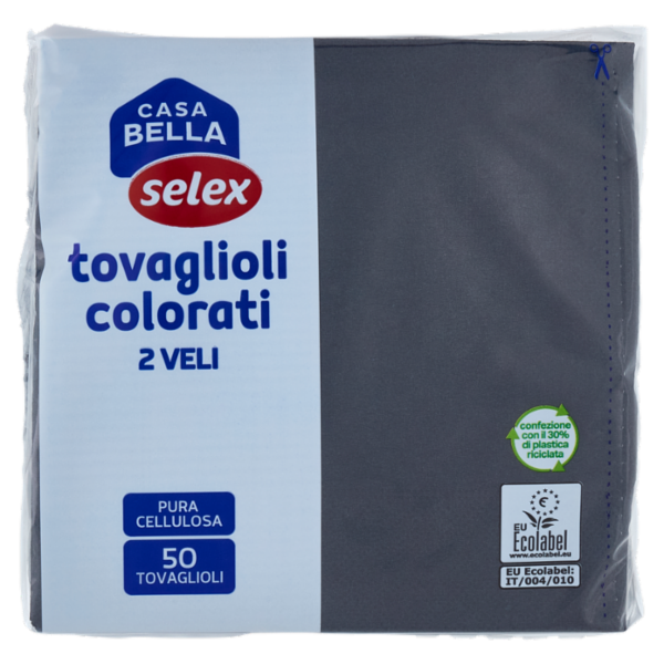 Selex Casa Bella Tovaglioli 2 Veli 33x33 cm Nero 50 pezzi