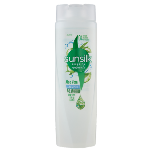 sunsilk Ricarica naturale Shampoo Aloe Vera per Tutti i Tipi di Capelli 250 mL