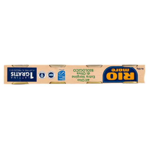 Rio mare Tonno all'Olio Extra Vergine di Oliva Biologico 4 x 65 g
