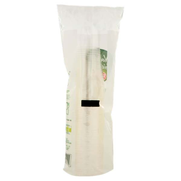 Selex Natura Chiama Bicchieri Trasparenti Eco Biodegradabili e Compostabili 200 cc 35 pezzi
