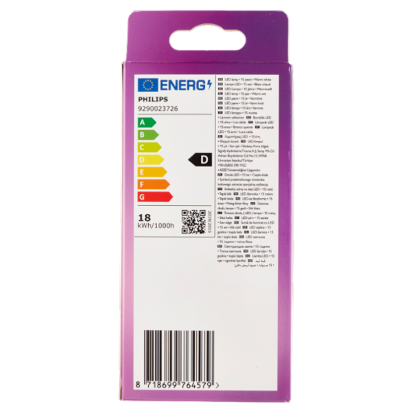 Philips Led goccia vetro 150W E27 2700K