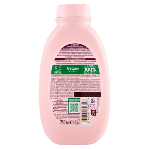 Garnier Ultra Dolce Shampoo Idratante & Rigenerante Idratazione d'Uva 250 ml