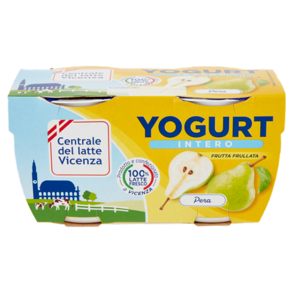 Centrale del latte Vicenza Yogurt Intero Frutta Frullata Pera 2 x 125 g