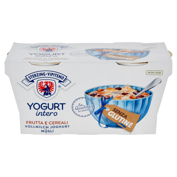 Sterzing Vipiteno Yogurt intero Frutta e Cereali Senza Glutine 2 x 125 g