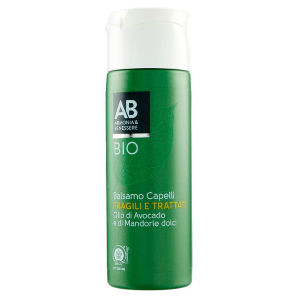 Armonia & Benessere Balsamo per Capelli Fragili e Trattati Bio con Olio Avocado e Mandorle 200 ml