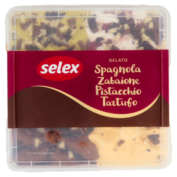 Selex Gelato Spagnola, Zabaione, Pistacchio e Tartufo 1 kg
