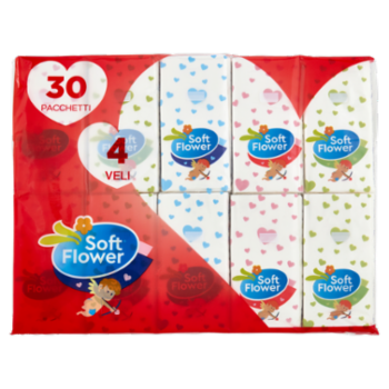 Soft Flower Fazzoletti 4 Veli 30 Pacchetti